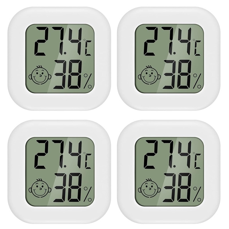PAIRIER Mini-Hygrometer (4 Stück)